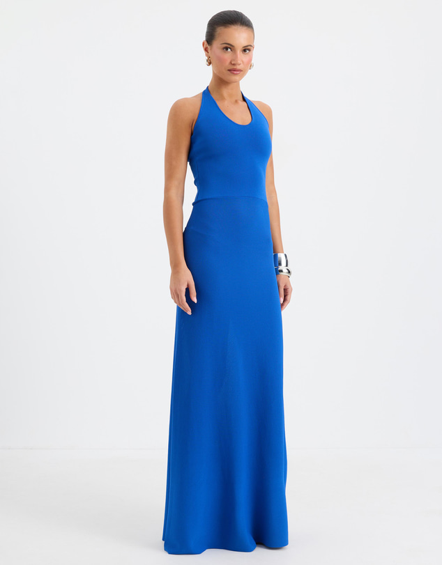 Calli - Janie Scoop Neck Knitted Maxi Dress