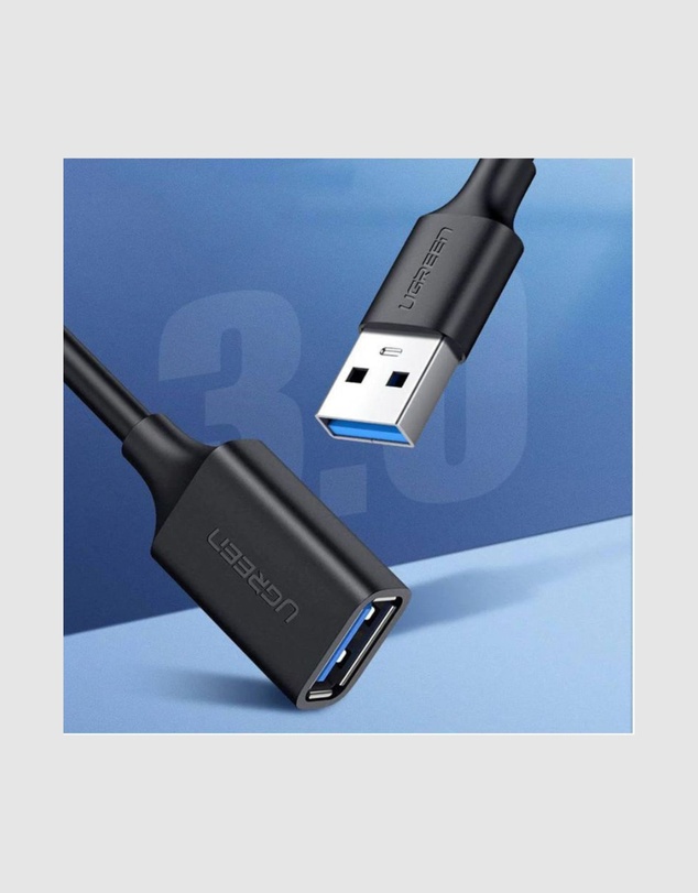 Ugreen - UGreen USB 3.0 A Male to Female Extension Cable 0.5M Black 5Gb s Data Transfer