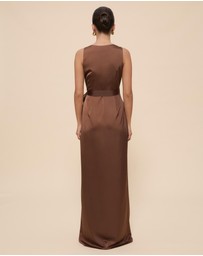 Revibe - Repaired CHANCERY Lani Sleeveless Wrap Maxi Dress - AU 10