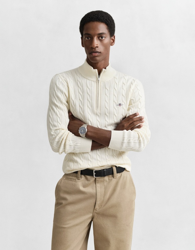 Gant - Cotton Cable Half-Zip Knit
