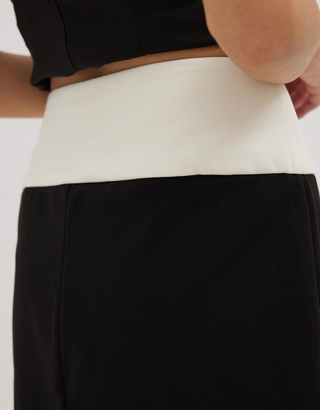 Dazie - Living Life Two Tone Mini Skirt