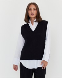ALEXANDRA - Lula Knit Vest Black