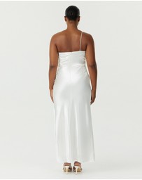 Third Form - Satin Gather One Shoulder Dress