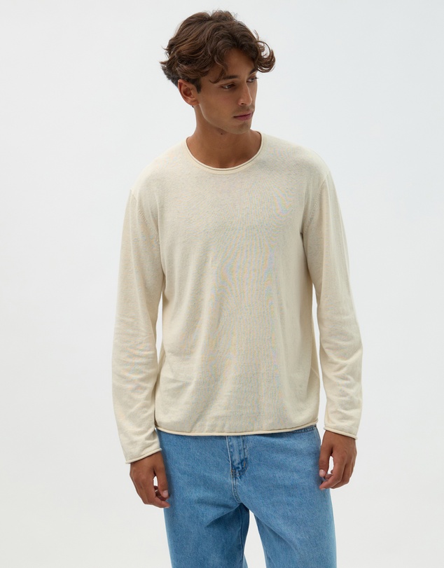 AERE - Easy Linen Blend LS Tee