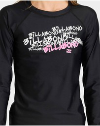 Billabong - Girls 6 to 16 Say My Name Long Sleeve Rash Vest Set