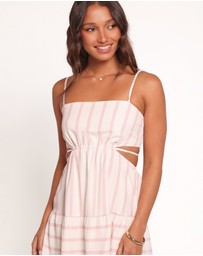 Petal & Pup - Evelin Midi Dress - Pink Stripe