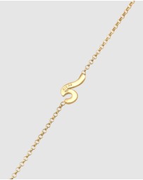Elli Jewelry - Anklet Pendant Wave Maritime Basic in 925 Sterling Silver Gold Plated