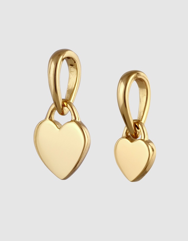 Elli Jewelry - Heart Pendant Set in Gold-Plated 925 Silver