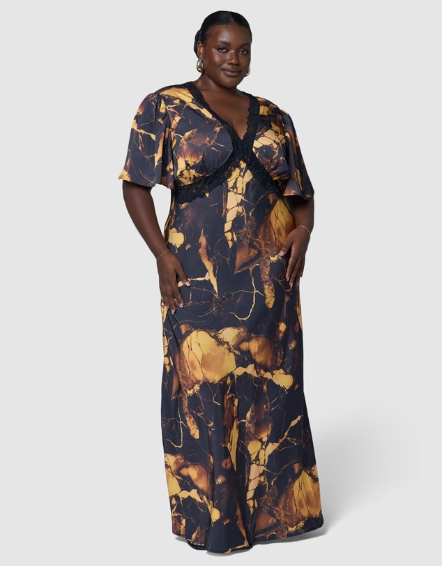 Pink Dusk by Curve Project - Electric Vibe Maxi Dress