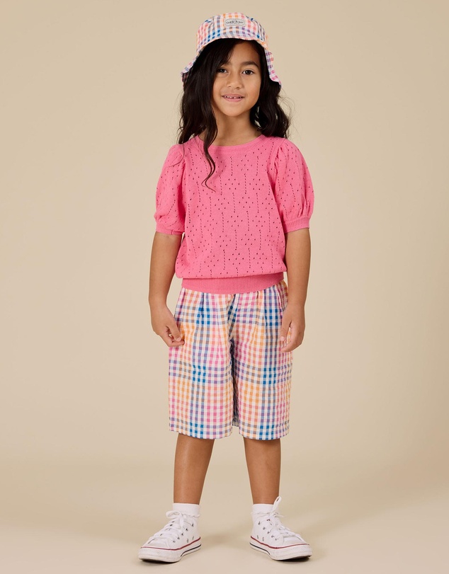 Goldie + Ace - Rainbow Gingham Kirby Relaxed - Babies-Kids