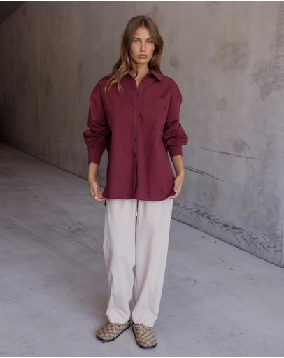 ALEXANDRA - Una Shirt Burgundy