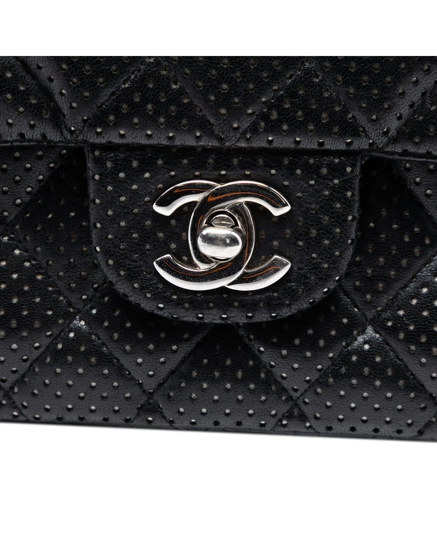 Pre-Loved by Azura Reborn - Pre-Loved Medium Classic Perforated Lambskin Double Flap