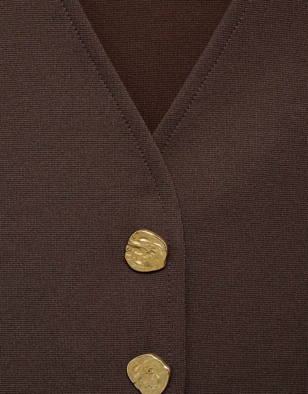 M.N.G - Waistcoat With Jewel Buttons