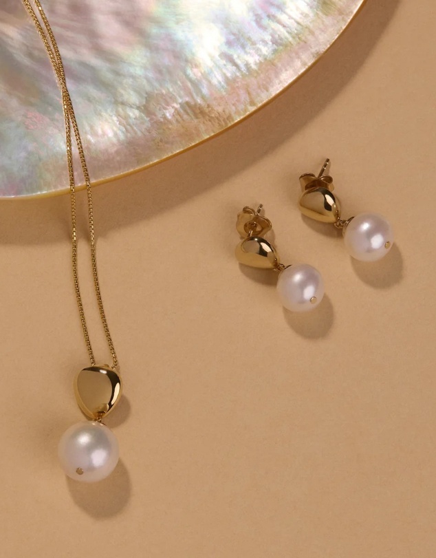 Najo - Islander Yellow Gold Pearl Earring