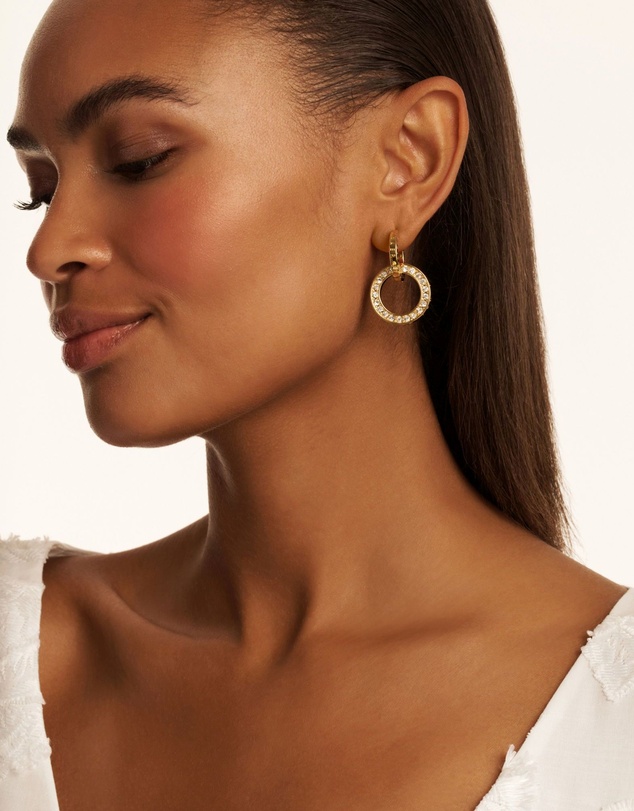 Ted Baker - Lina Double Link Crystal Drop Earrings