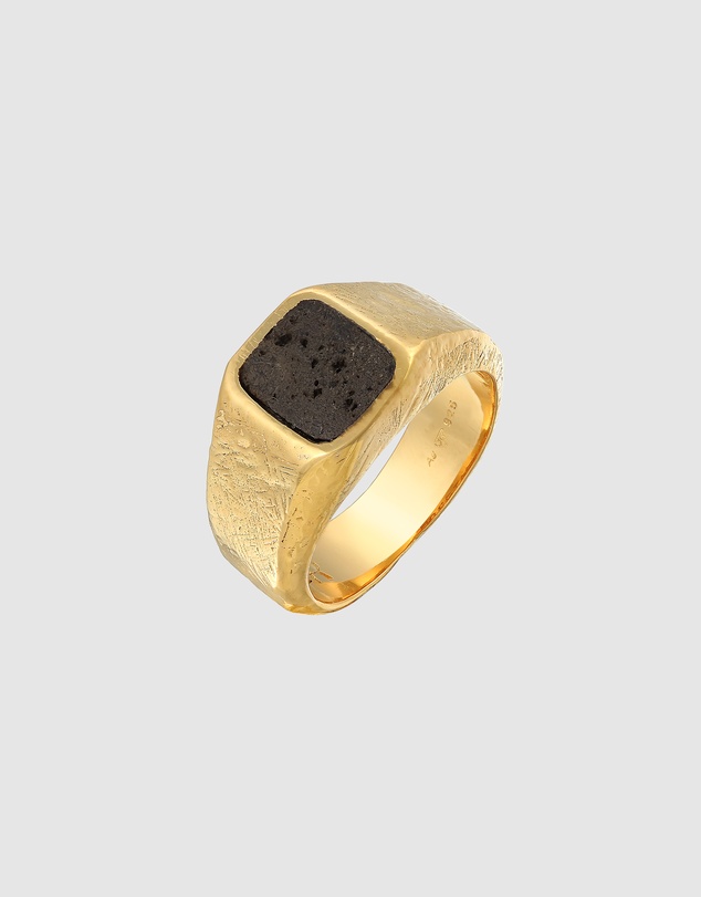 Haze & Glory - ICONIC EXCLUSIVE - Firestarter Signet Ring in Gold-Plated 925 Silver