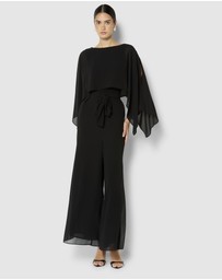 Montique - Astin Chiffon Overlay & Knit Top