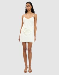 With Harper Lu - Georgette Draped Mini Dress