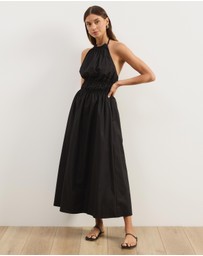 Atmos&Here - Georgia Cotton Poplin Halter Maxi Dress