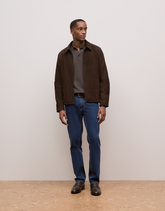 Trenery - Suede Jacket in Coffee Bean