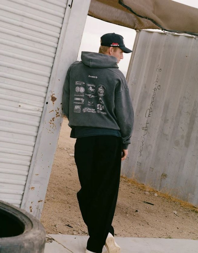 Duke + Dexter - DR Sponsors Washed Grey Hoodie