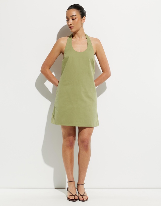 Calli - Tara Halter Twill Dress