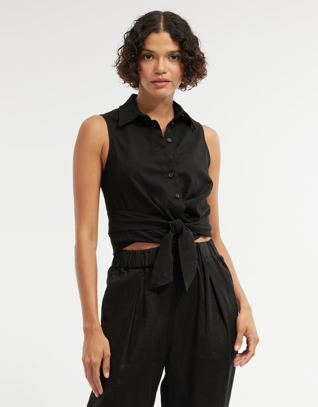 Amelius - Naomi Wrap Crop Shirt