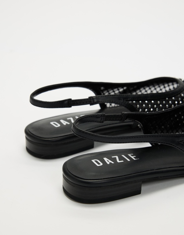 Dazie - Florence Mesh Diamante Flats