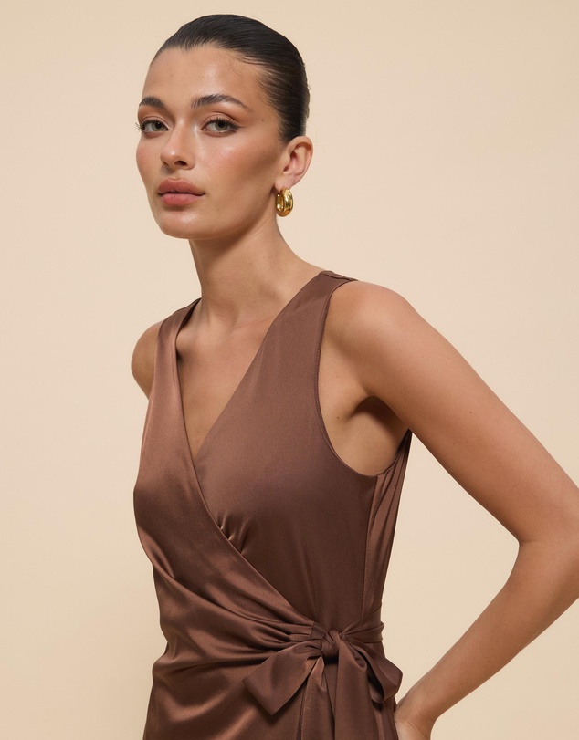 CHANCERY - Lani Sleeveless Wrap Maxi Dress