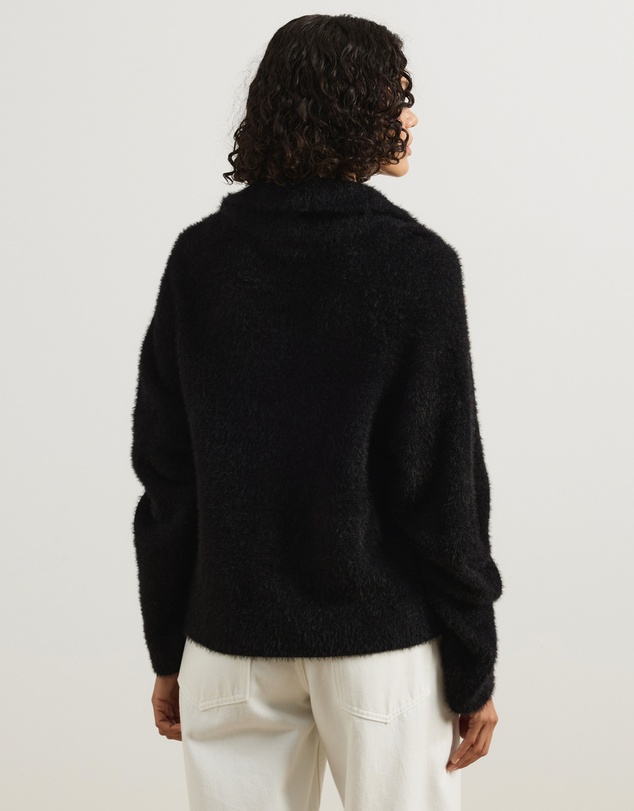 Atmos&Here - Jordie Half Zip Fluffy Turtleneck Sweater