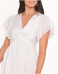 Petal & Pup - Nova Flutter Sleeve Midi Dress - White