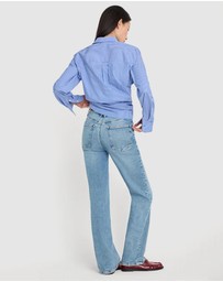 Good American - Soft Tech Good True Straight Jeans