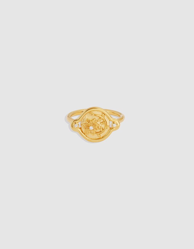 By Charlotte - Serene Lotus Ring