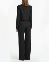 Carla Zampatti - Black Starlight Twill Wide Leg Pant