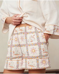 Chelsea Peers - Cotton Desert Patchwork Print Short Pyjama Set