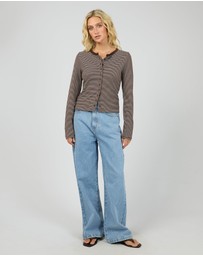 All About Eve - Sami Stripe Long Sleeve Top Brown