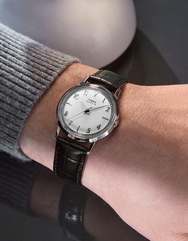 TIMEX - Marlin® Quartz 34mm Leather Strap Watch