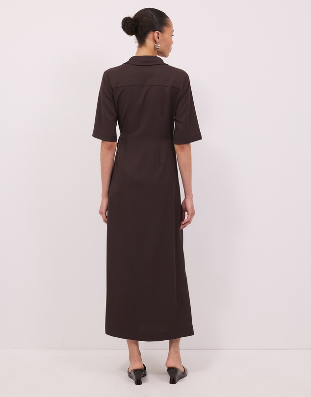 Calli - Sloane Side Tie Detail Maxi Shirt Dress