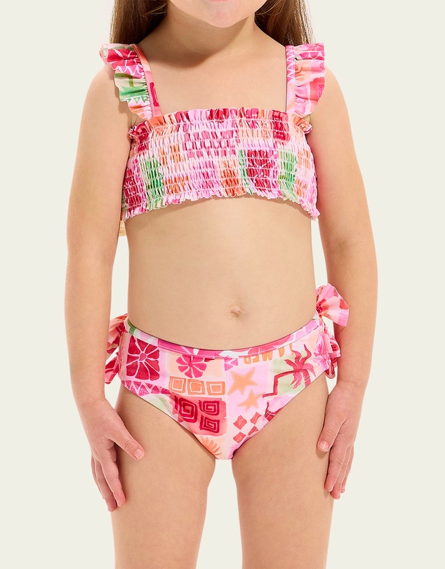Seafolly - Summer Paradise Shirred Bikini - Kids