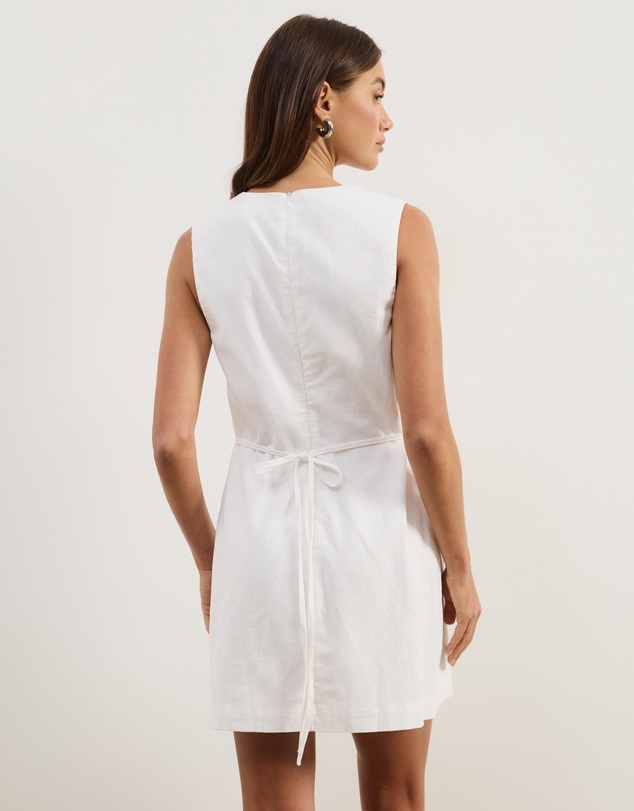 Atmos&Here - Luce Linen Blend Sleeveless Mini Dress