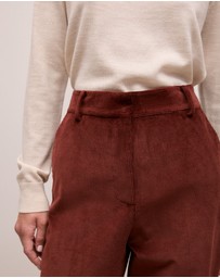 Trenery - Italian Cord Trouser in Red Mahogany