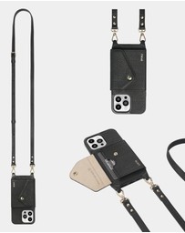 LOUVE COLLECTION - Leather Phone Case Wallet & Strap