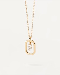 PDPAOLA - Mini Letter F Gold Necklace