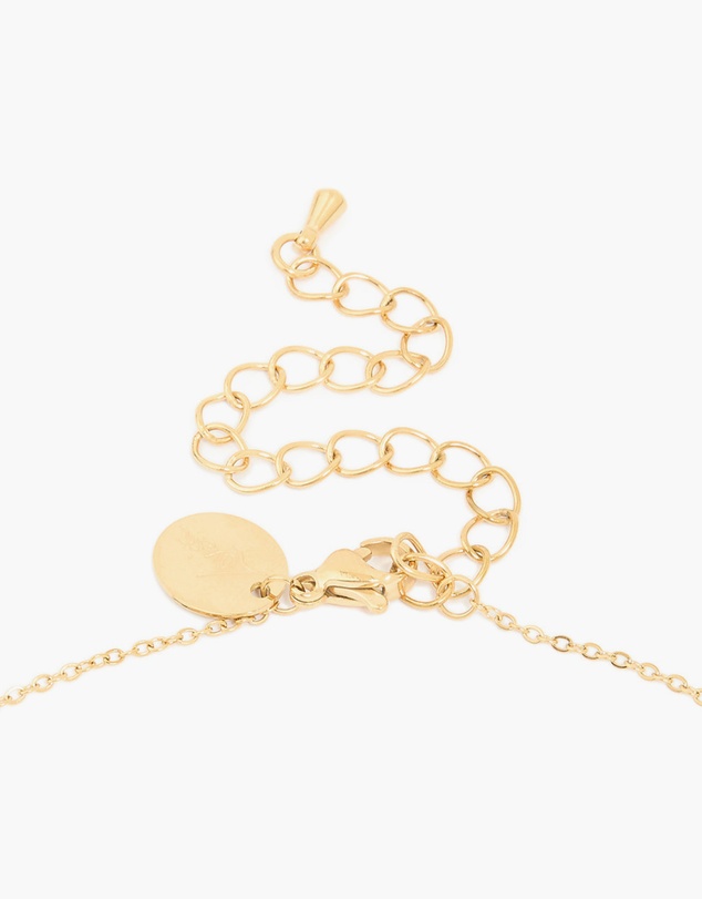 Lovisa - Waterproof Gold Plated Stainless Steel Cubic Zirconia Fine Cross Necklace