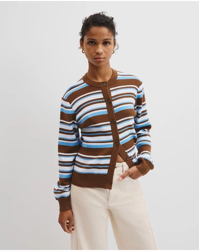 Country Road - Stripe Knit Cardigan