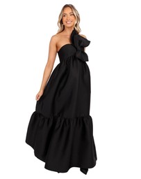 Petal & Pup - Betina Bow Front Maxi Dress - Black