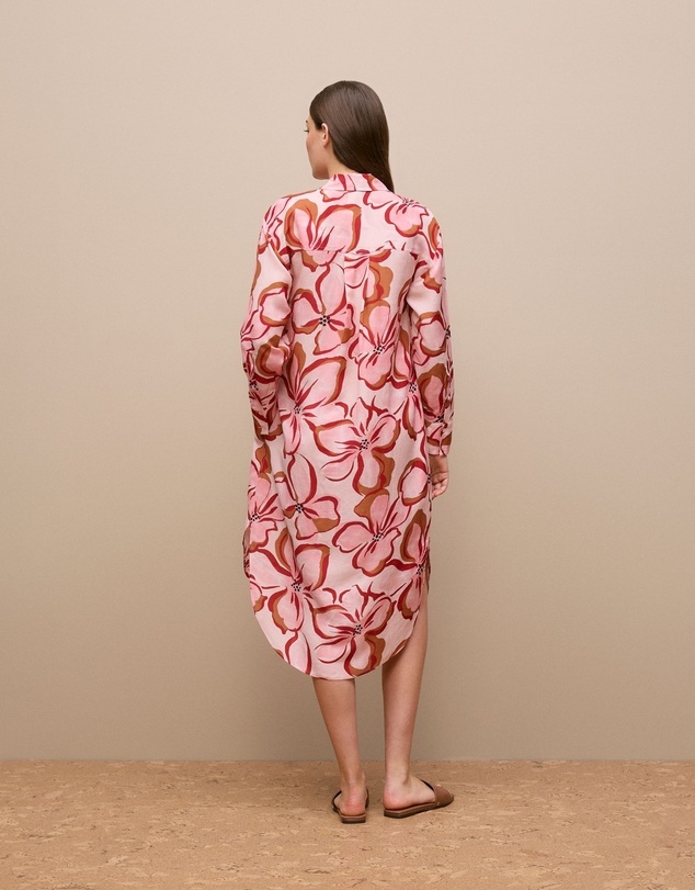 Trenery - Peony Relaxed Shirt Dress in Soft Pink