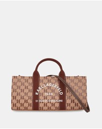 Karl Lagerfeld - K/Rue St-Guillaume Monogram East-West Magazine Tote Bag