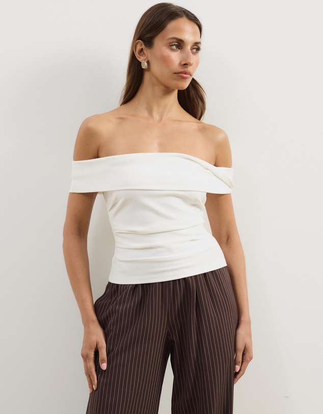 Atmos&Here - Ophira Off Shoulder Ponte Structured Top