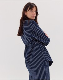 Cloth & Co. - The Dropped Yoke Shirt | Navy & White